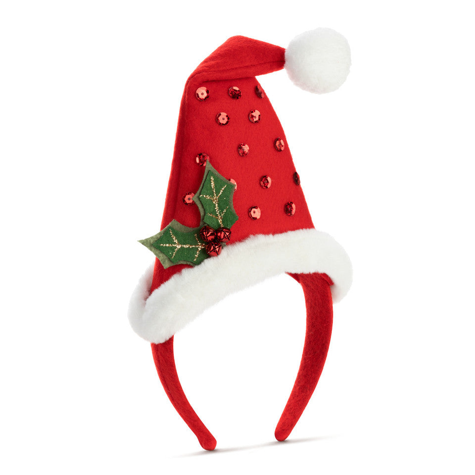 Hot Sale! Demdaco Christmas Santa Hat Headband for Her - Jingle All The Way Collection