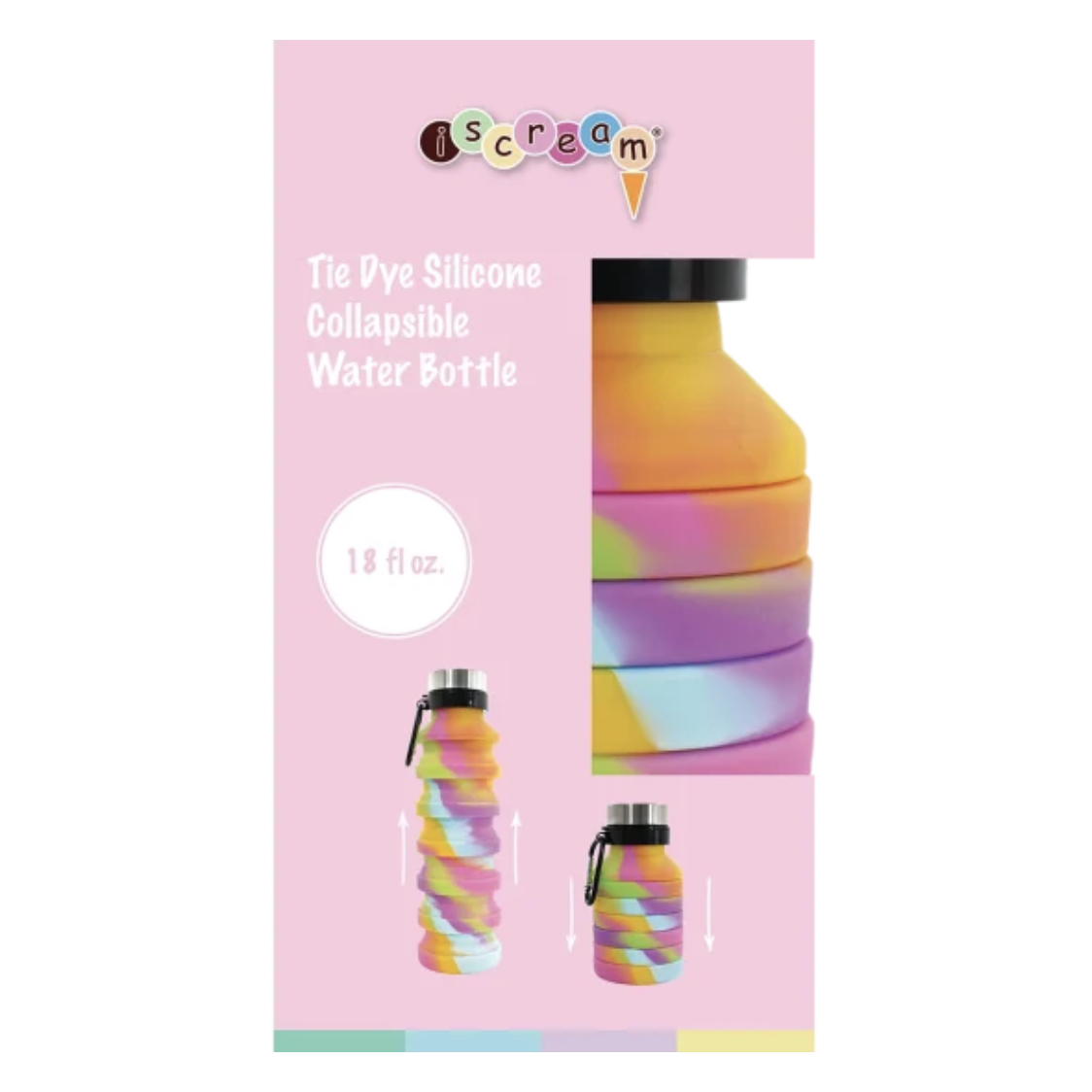 Hot Deal! Tie Dye Collapsible Iscream Water Bottle