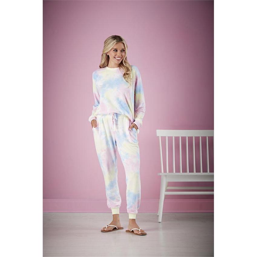 Hot Deal! Mud Pie Bryant Multi - Color Tie - Dye French Terry Joggers for Fashion Lovers