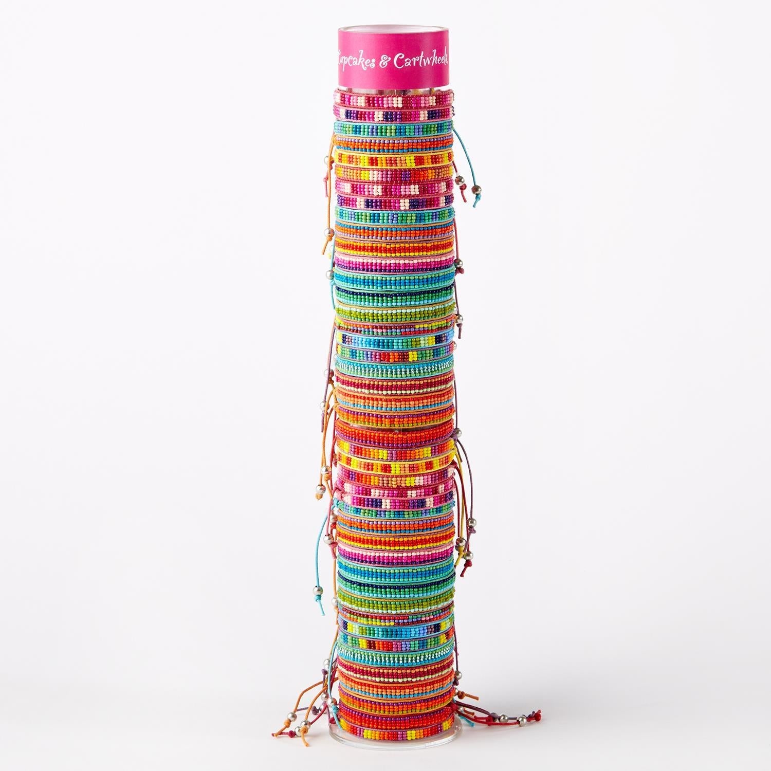 Colorful Adjustable Beaded Bracelet by Cupcakes & Cartwheels
