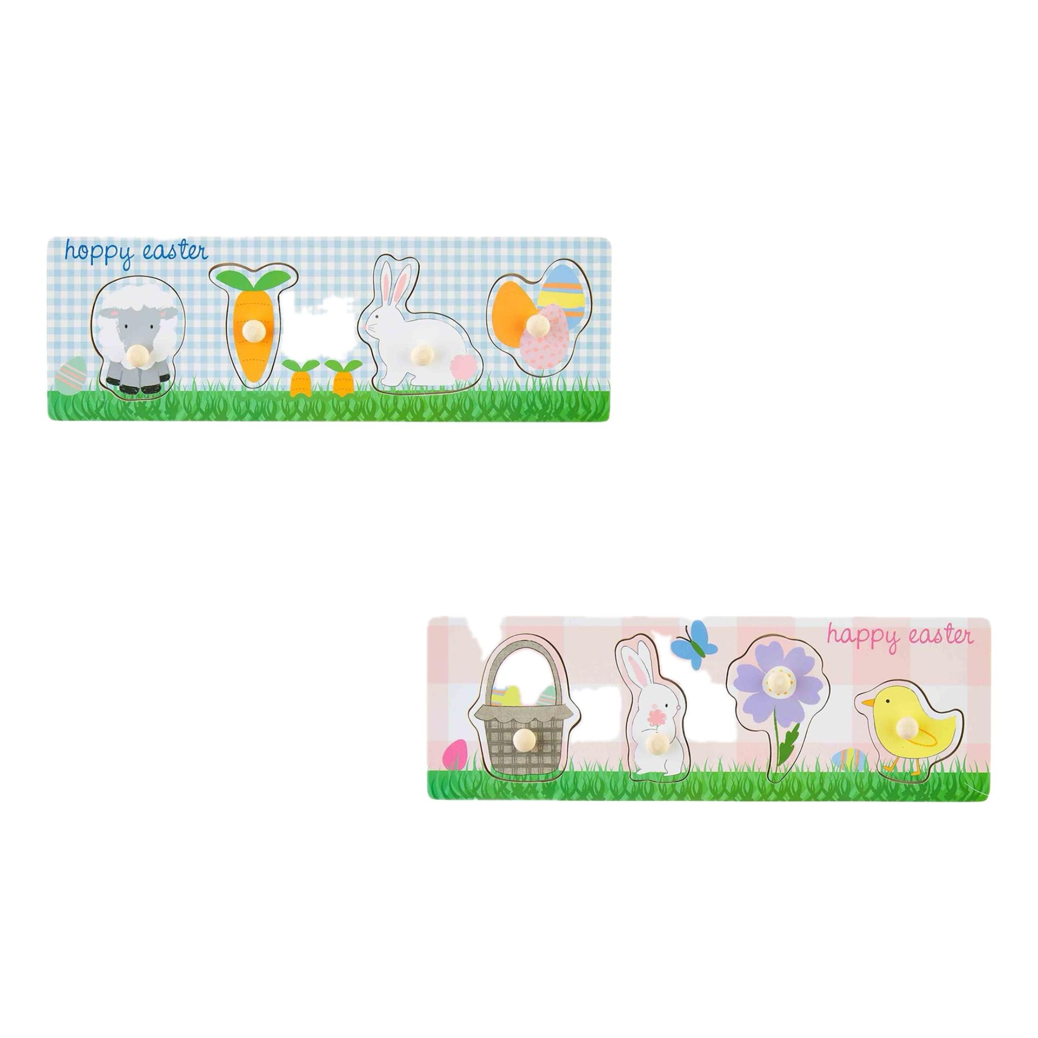Hot Sale! Mud Pie Easter-themed Wooden Rectangle Puzzle for Kids Aged 18 Months and Up