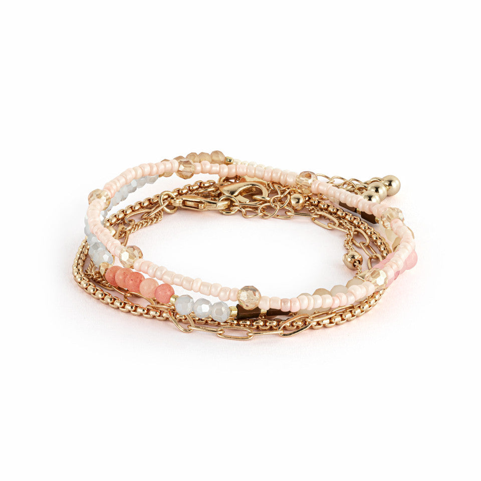 Hot Deal! Demdaco Multicolor Gold Sharing Kindness Bracelet Set of 5 for Fashion Lovers