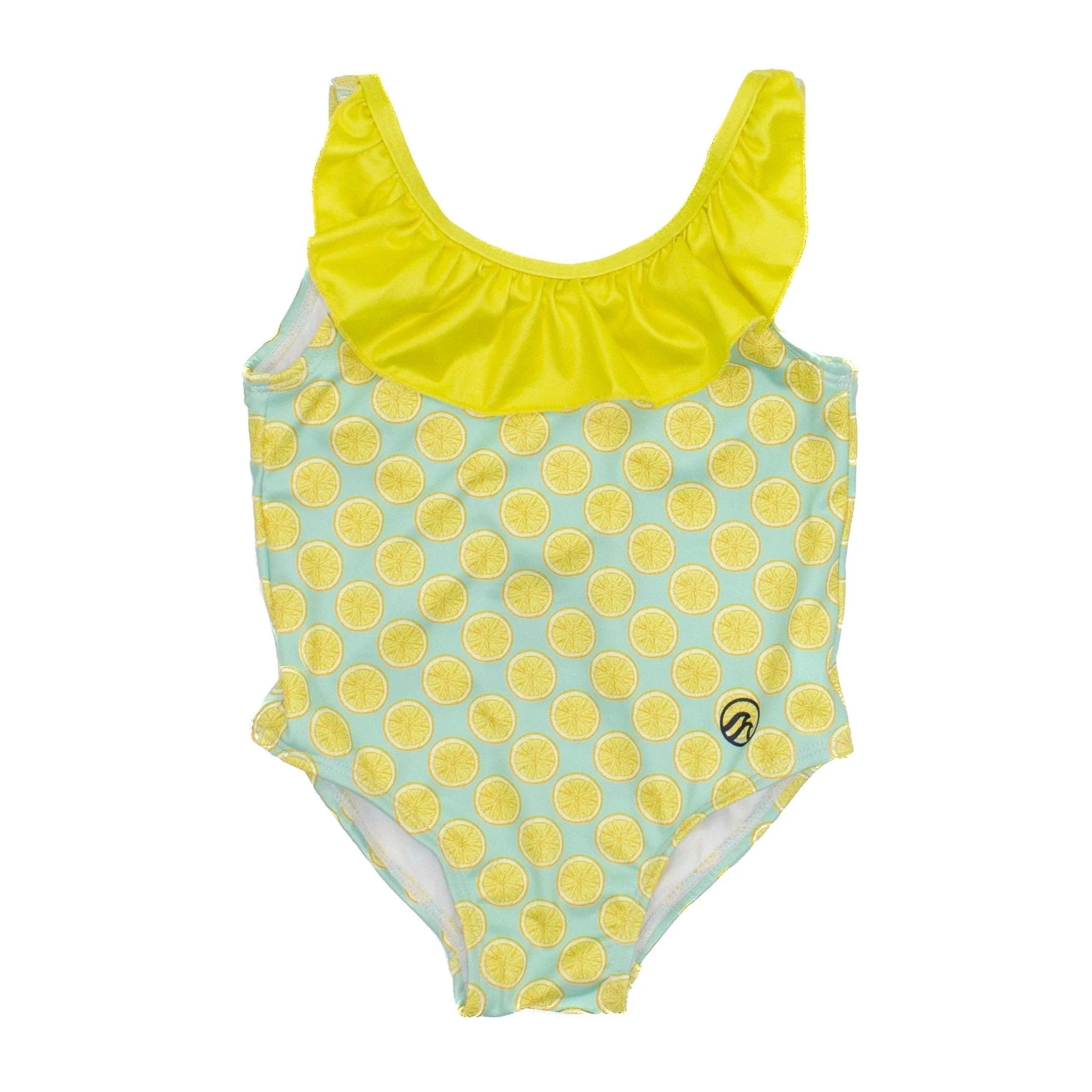 Stylishly Tied Lemon Girls Shordees Swimsuit