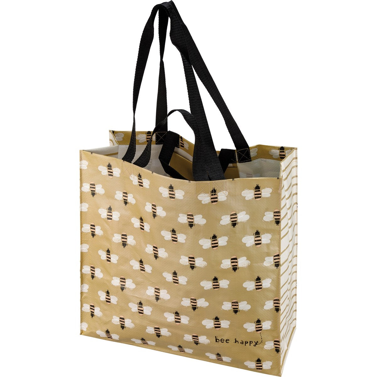 Hot Deal! Primitives By Kathy Bee Happy Double - Sided Market Tote for Shopping