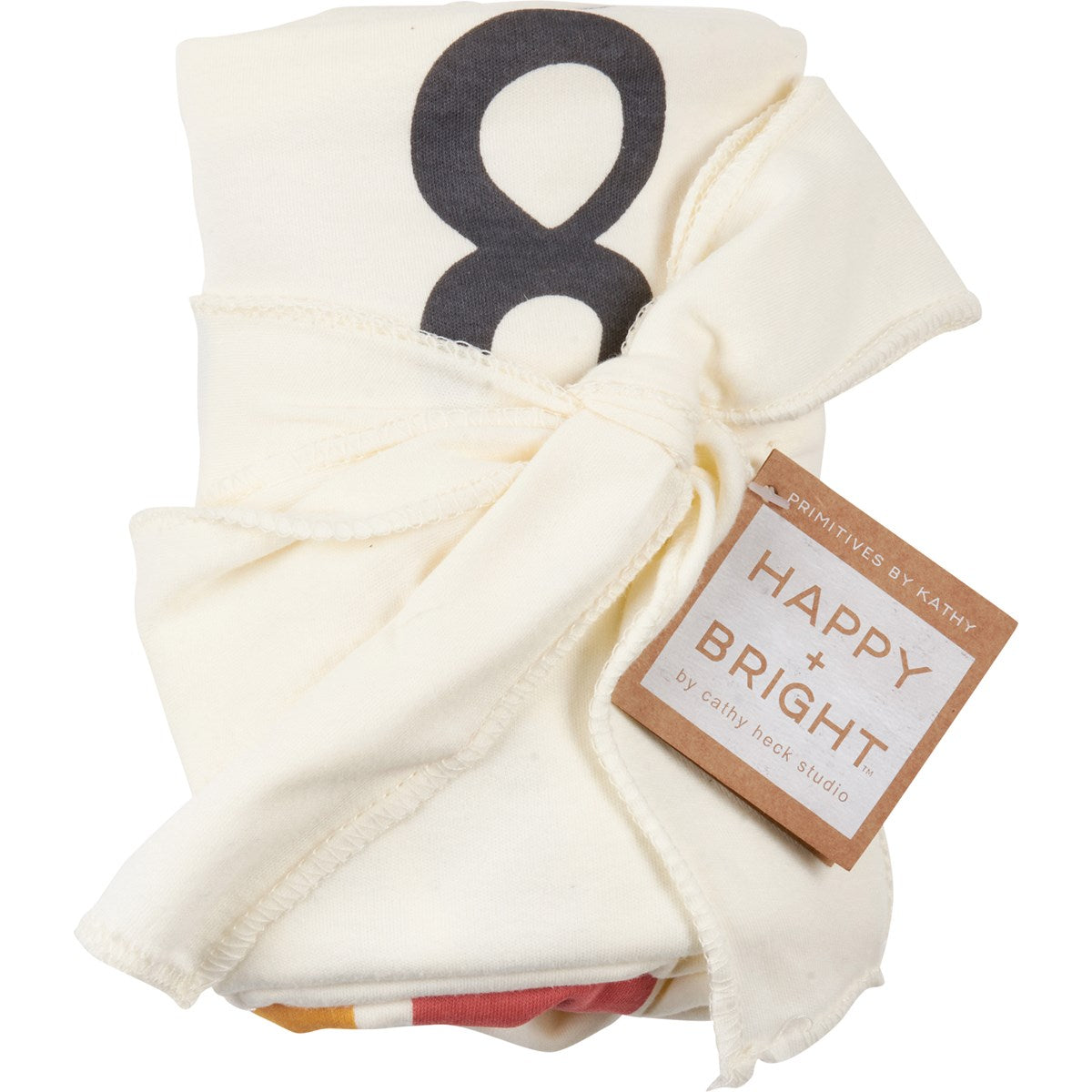 Kathy's Primitives Watch Me Grow Rainbow Cotton Milestone Blanket