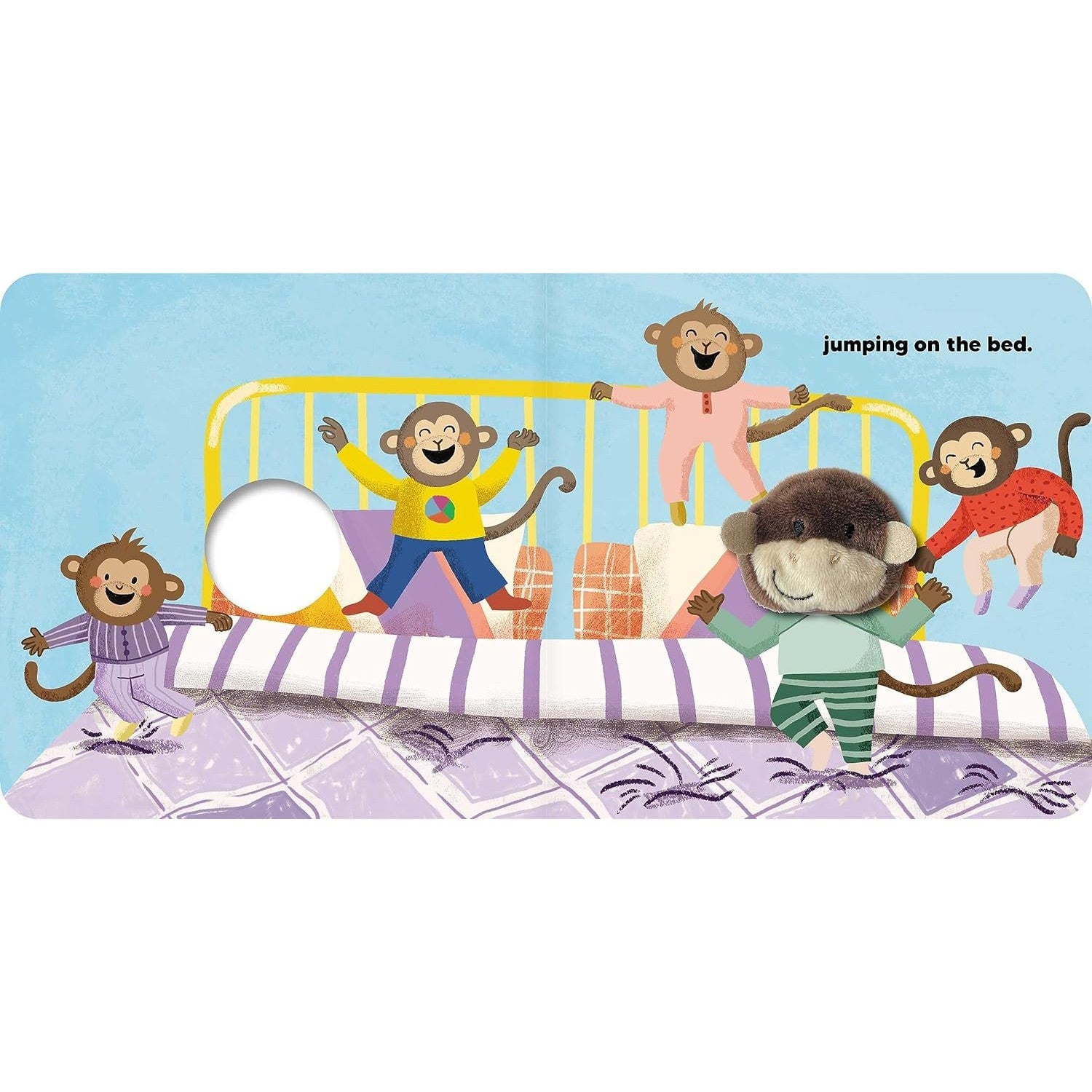 Simon & Schuster: Five Cheeky Monkeys Finger Puppet Board Book - A Must - Have for Toddlers