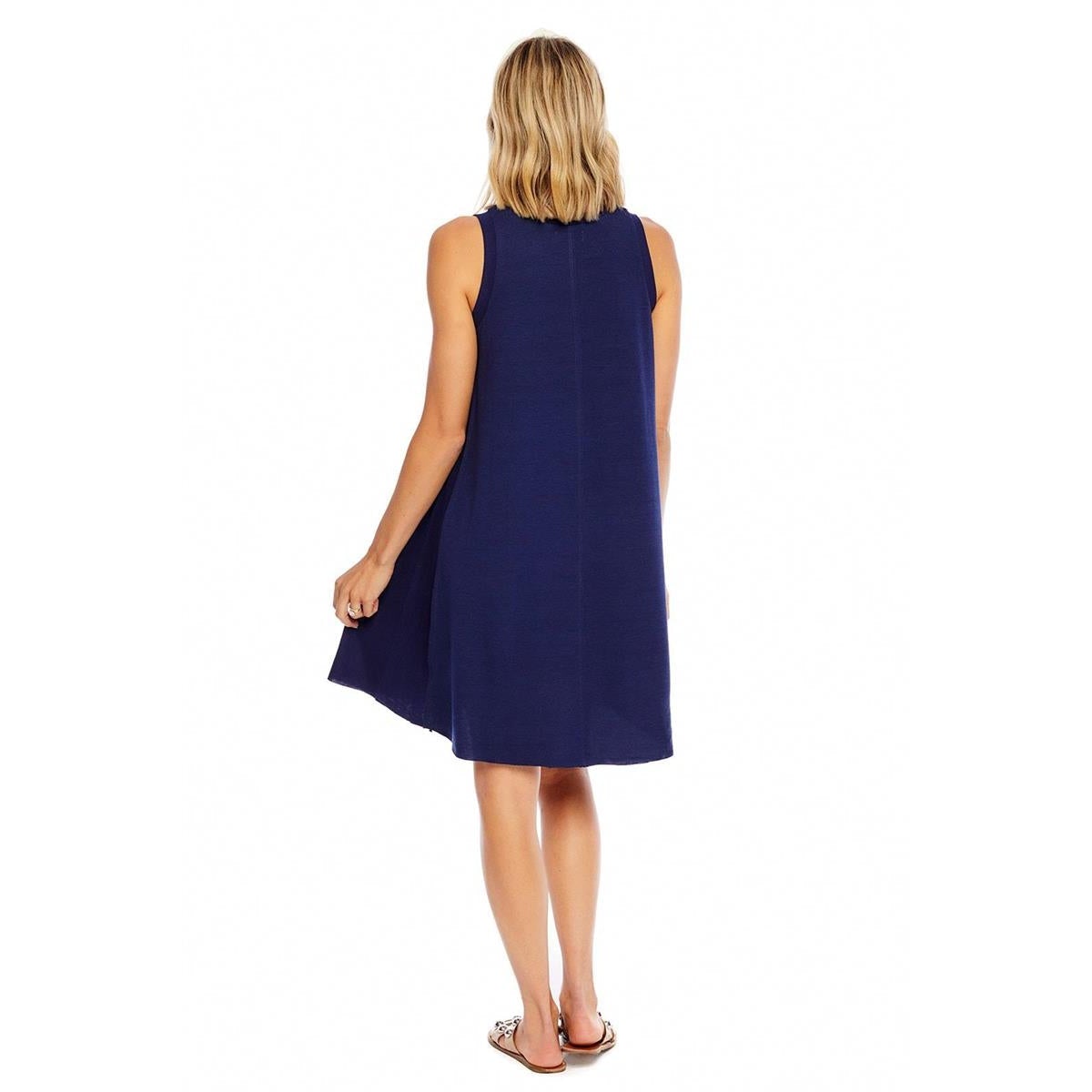 Mud Pie Navy Ribbed Swing Hem Dress - Stylish & Comfortable