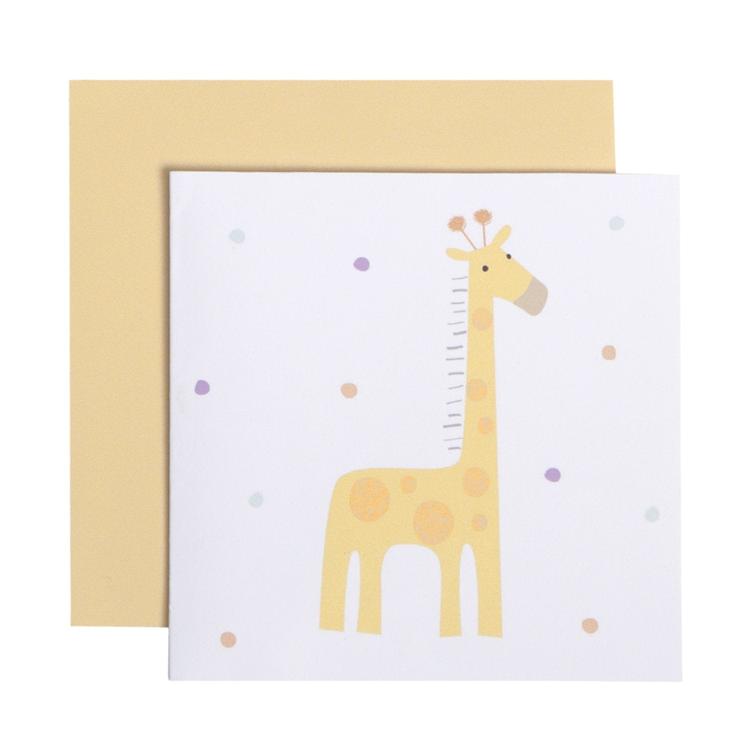 Giraffe-themed Gift Enclosure Card with Printed Envelopes