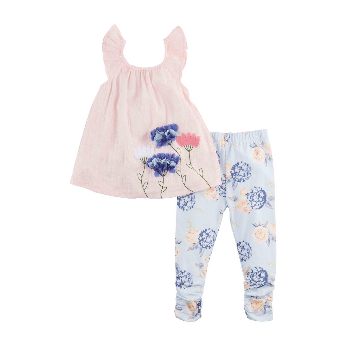 Hot! Mud Pie Hydrangea Tunic & Capri 2-Piece Set