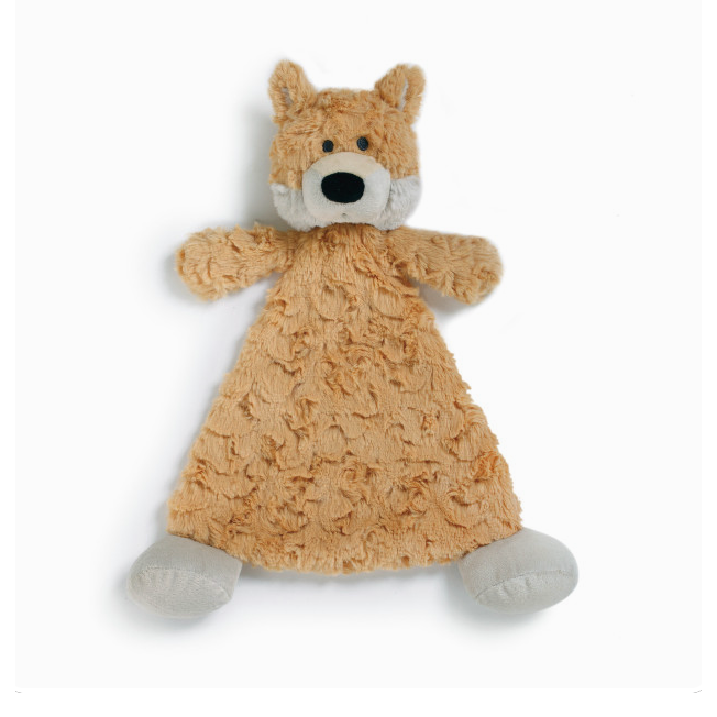 Demdaco's Cozy Fitzgerald Fox Rattle Blanket - Ideal for Kids' Security and Comfort