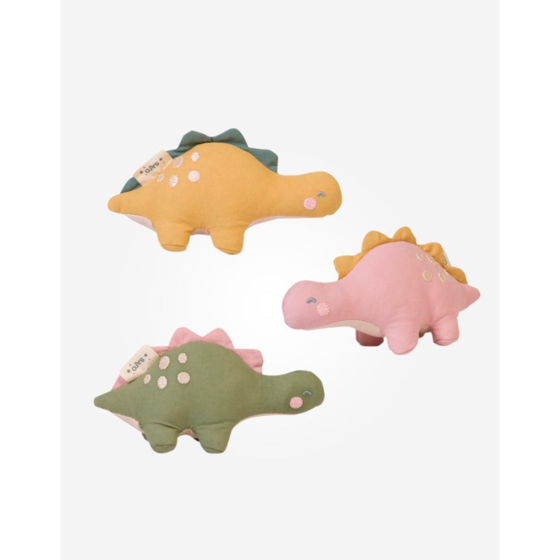 Saro Baby Soft Rattle Plushie - Individual Wild Dinos Collection