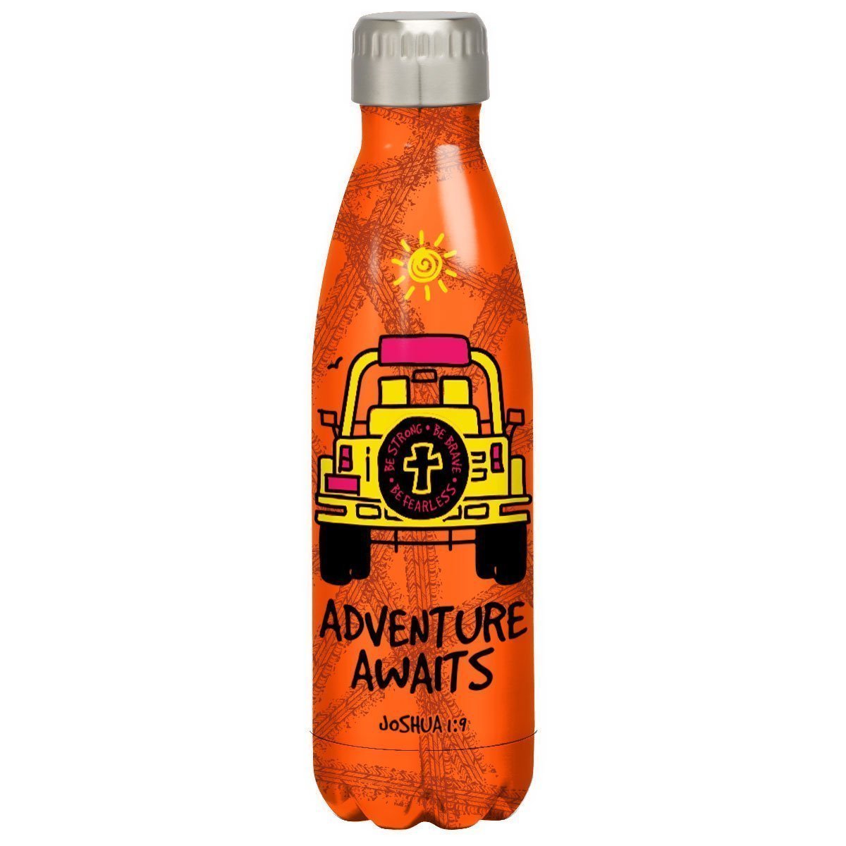 Kerusso® Adventure Awaits Stainless Steel Water Bottle - Great Gift Idea