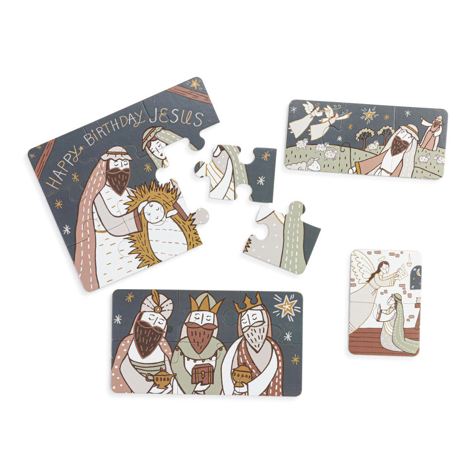 Demdaco Happy Birthday Jesus Nativity Journey Story Puzzle Set