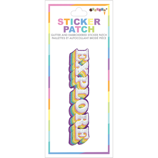 Iscream Colorful Embroidered Explore Sticker Patch for Personalizing Belongings