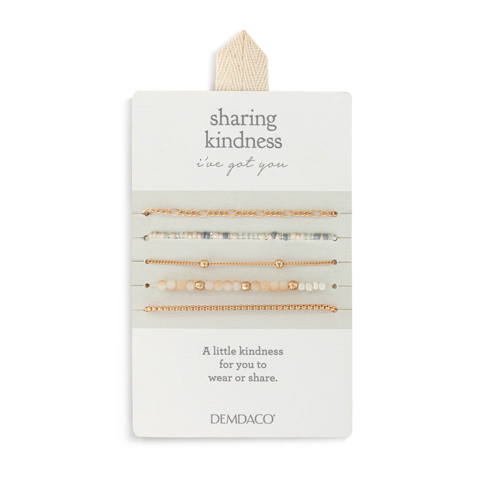 Demdaco Rose Cloud Gold Sharing Kindness Bracelet Set of 5 - Great Deal