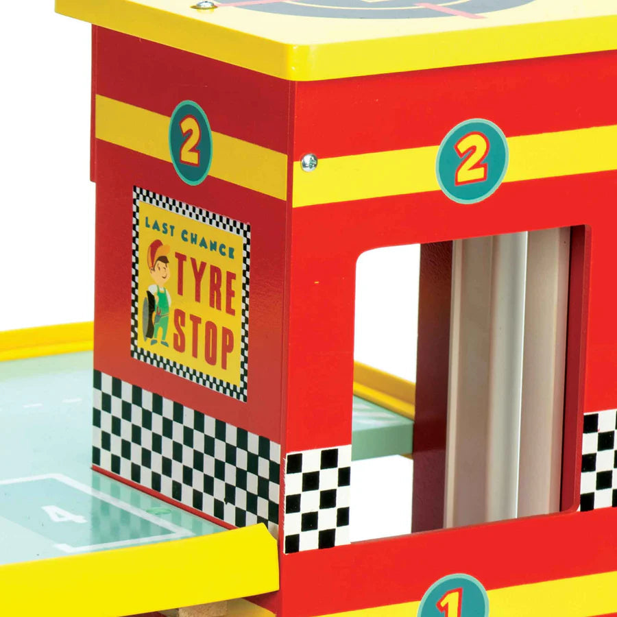 Le Toy Van Dino's Colorful Wooden Toy Garage - Ideal Gift