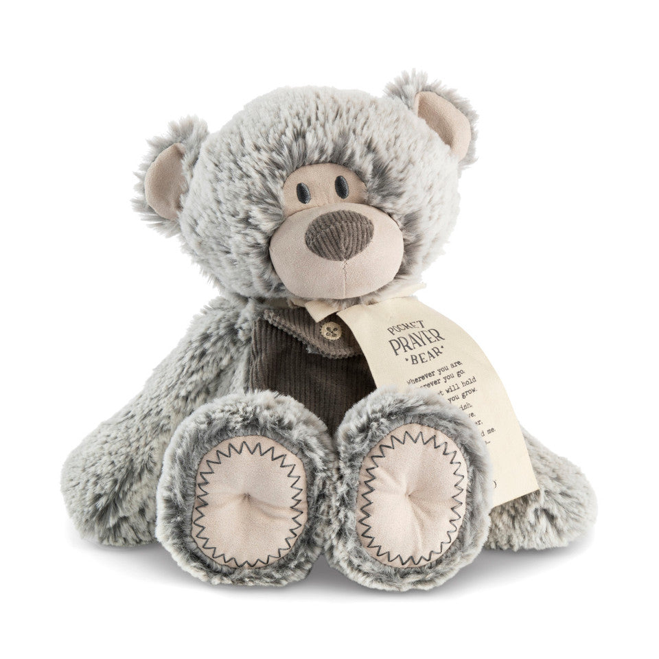Hot! Demdaco Gray Pocket Prayer Bear 11