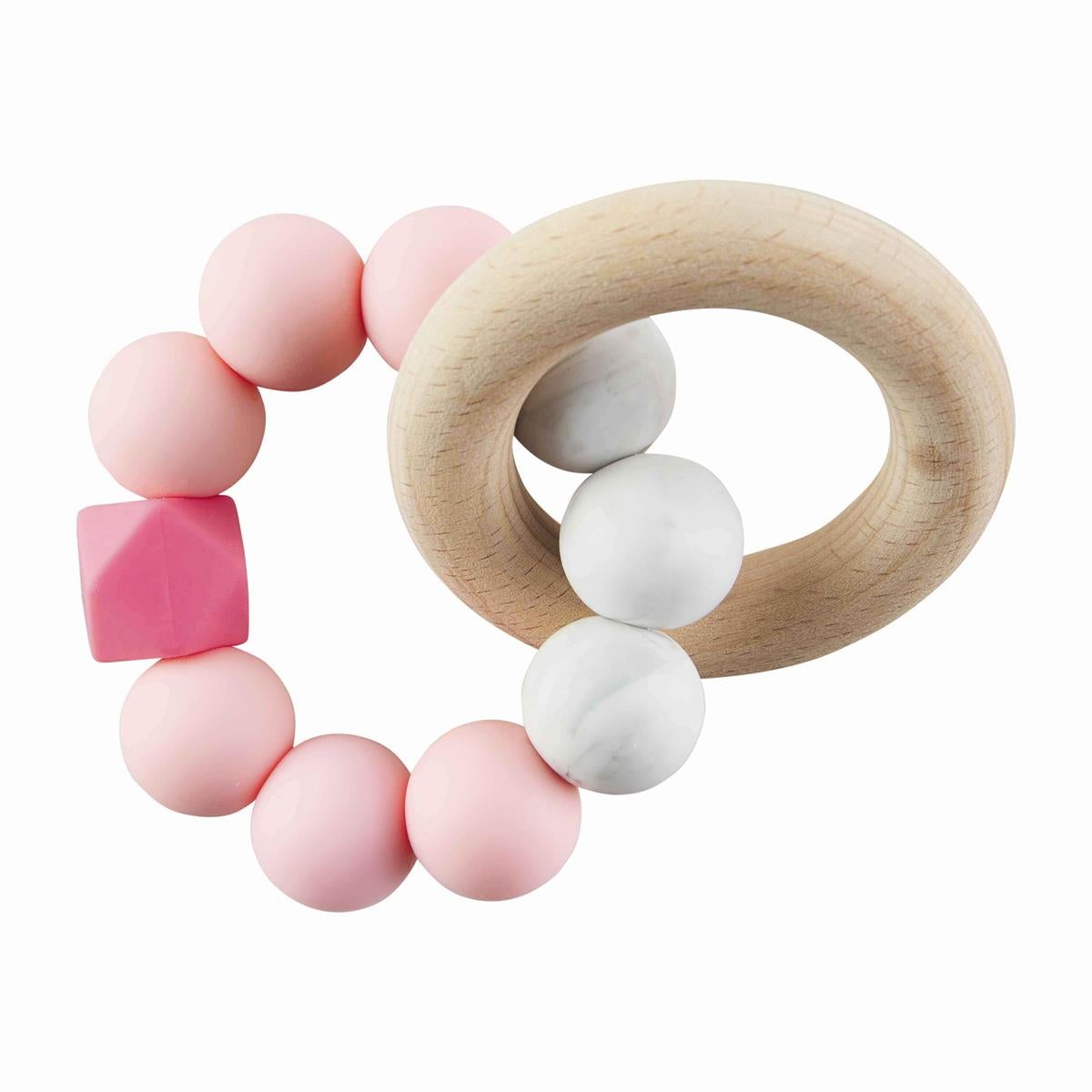 Mud Pie BPA - free Silicone and Wood Baby Teether