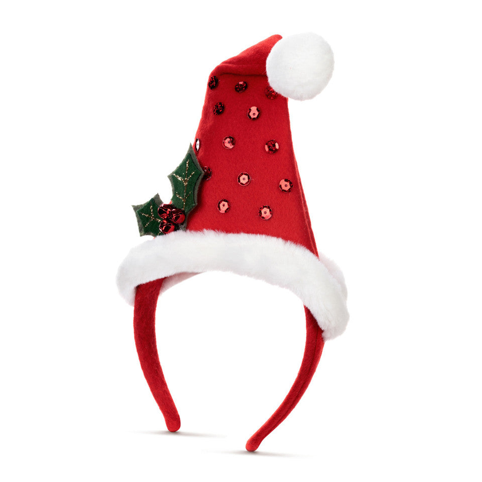 Hot Sale! Demdaco Christmas Santa Hat Headband for Her - Jingle All The Way Collection