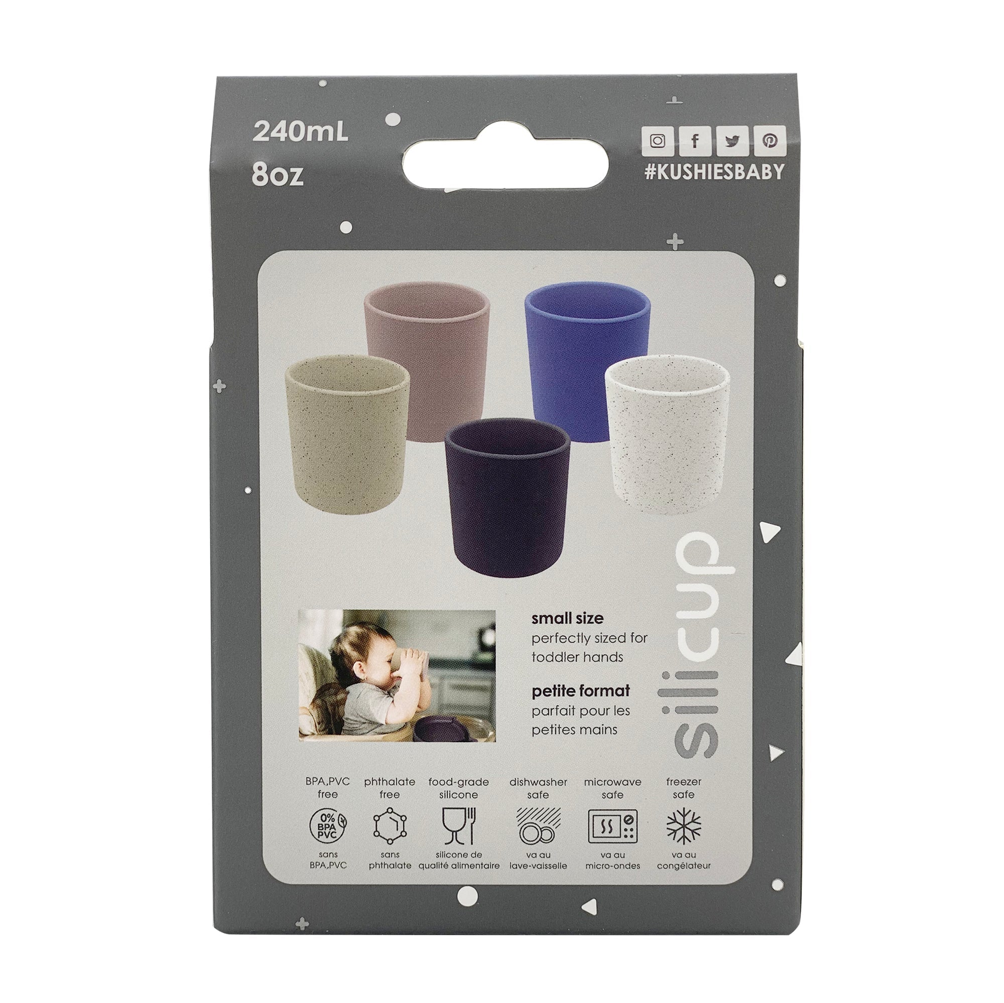 Kushies Silicup Sparrow - Deep Purple (Great for Toddlers!)
