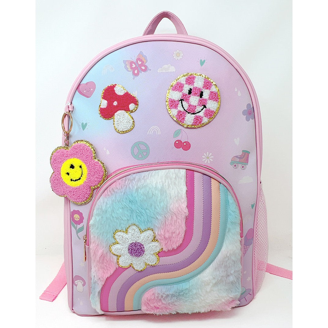 Stylish Backpack with Fun Keychain - Great for School Days