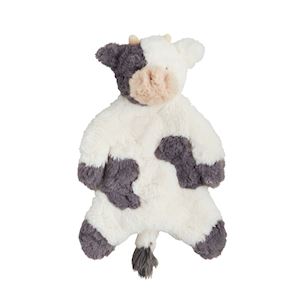 Hot Sale! Mud Pie Cow Faux Fur Plush Woobie with Weighted Hands and Feet