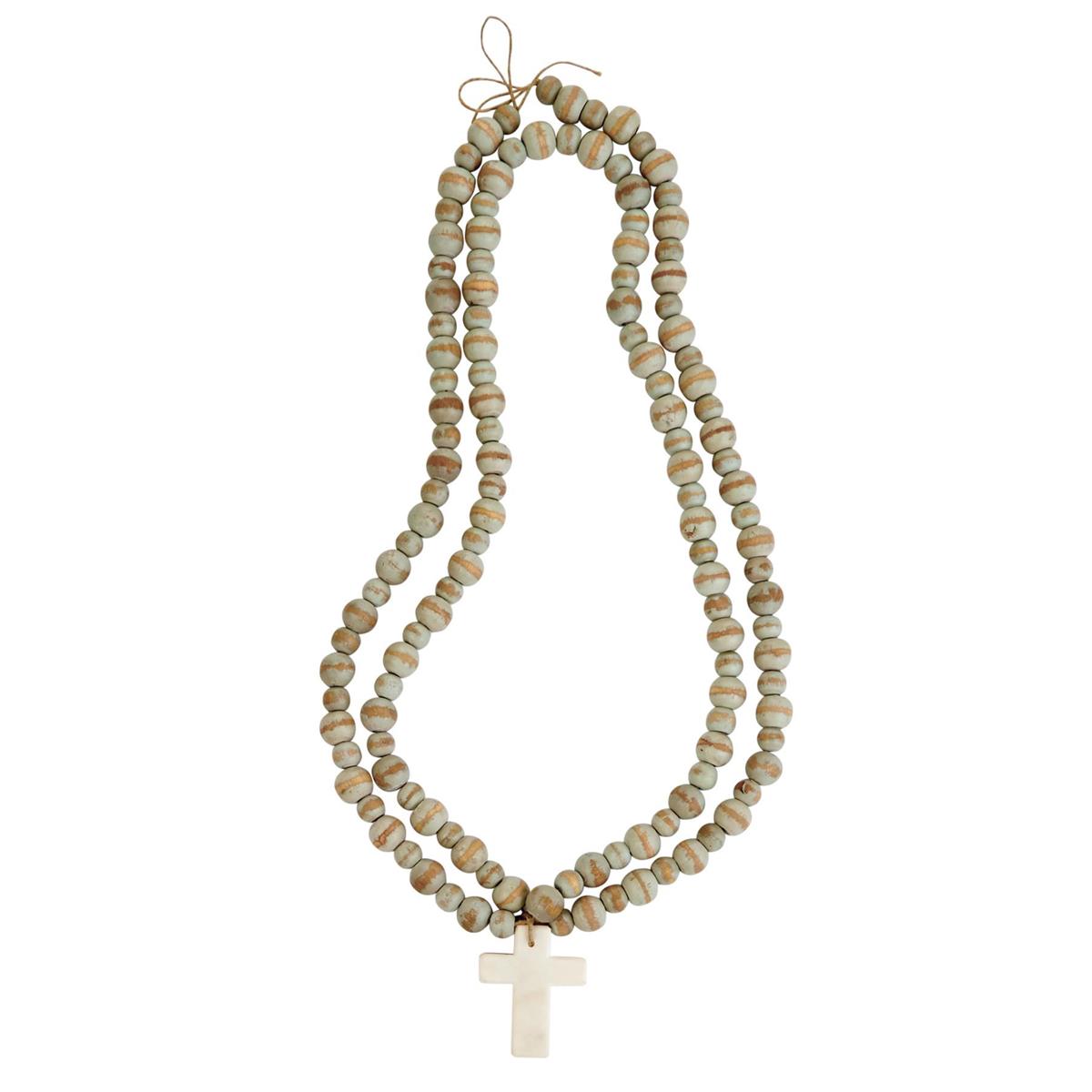 Hot Sale! Gray Marble Cross Decorative Blessing Beads for Coffee Table Accent