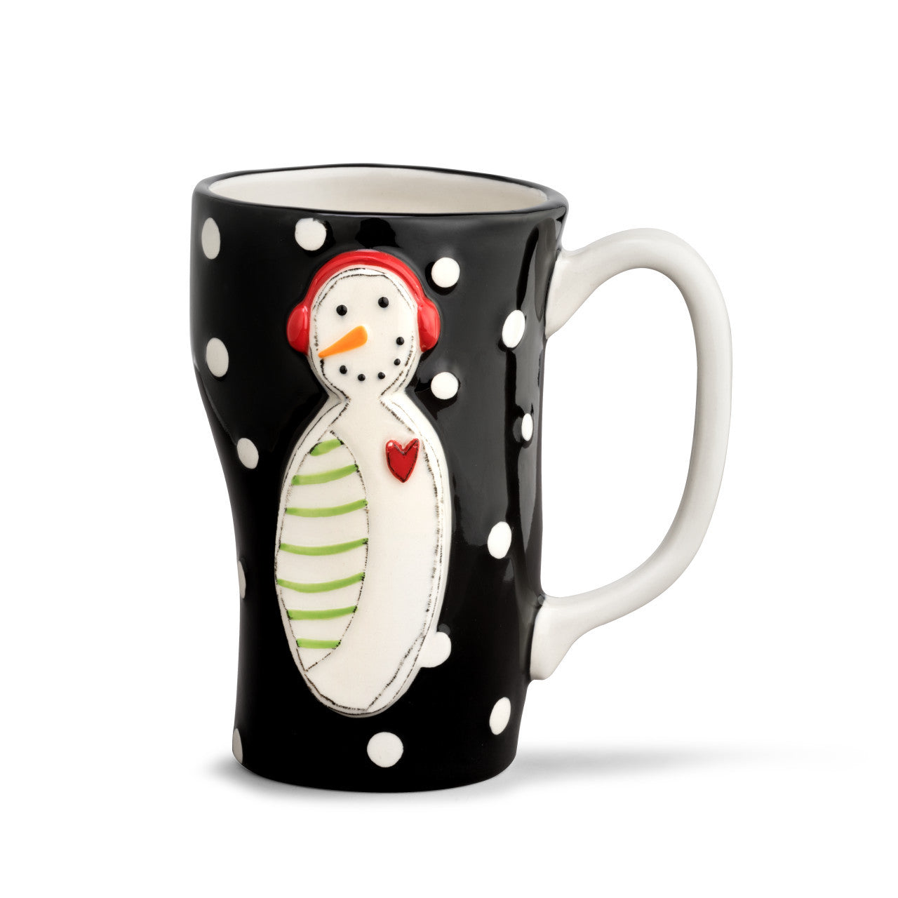 Hot Deal! Demdaco Snowman Polka Dot Ceramic Mug