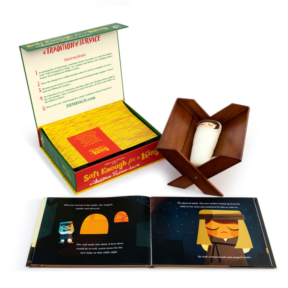 Exclusive Demdaco Christmas Set - Happy Birthday Jesus with Interactive Manger Experience
