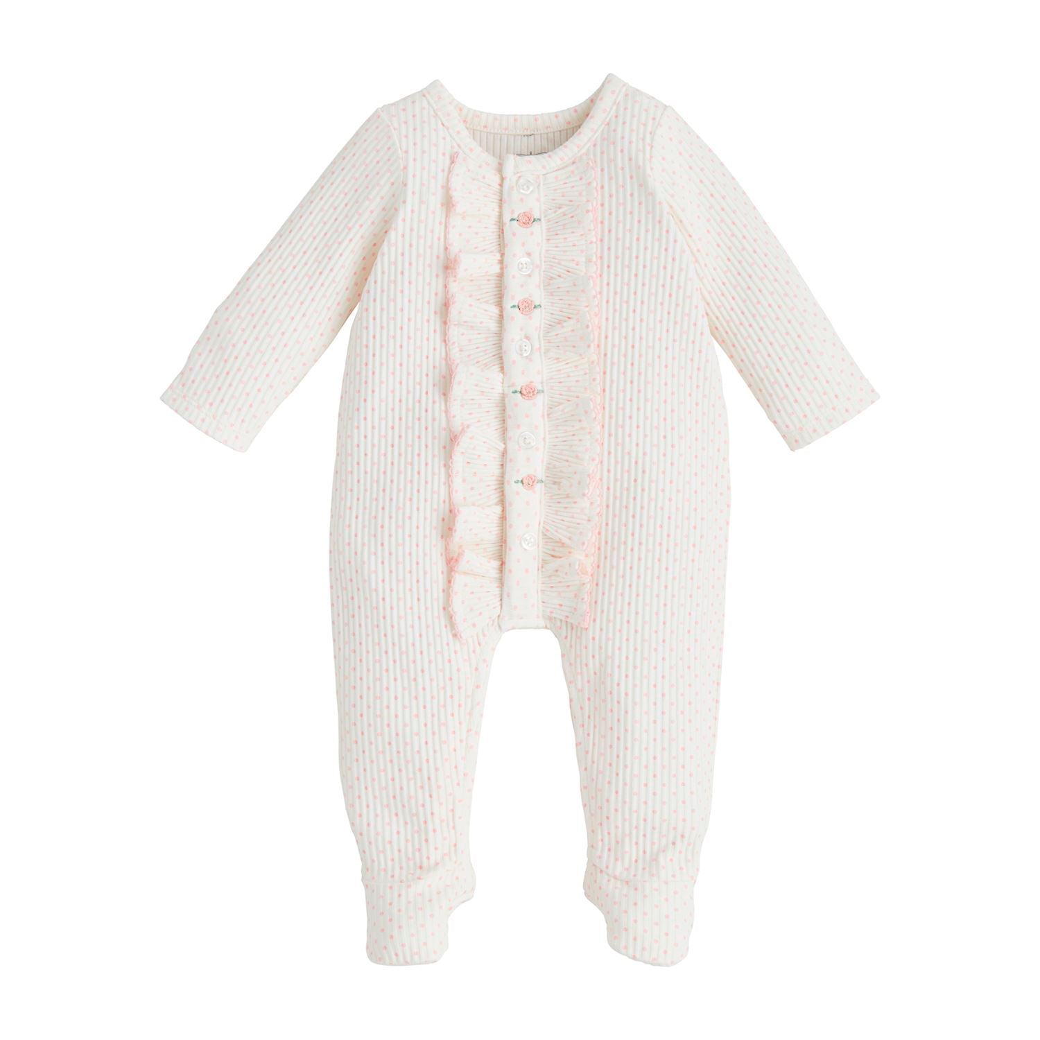 Hot! Mud Pie Rosette - Embroidered Cotton Sleeper
