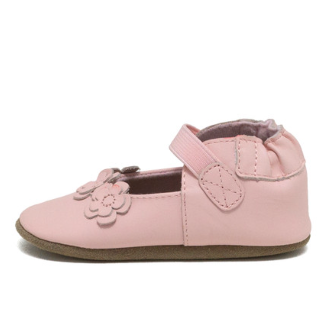 Adorable Pink Robeez Brianna Soft - Sole Toddler Shoes