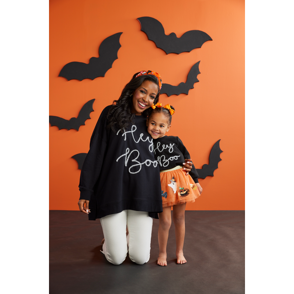 Hot Deal! Mud Pie 'Hey Boo' Toddler Sweatshirt