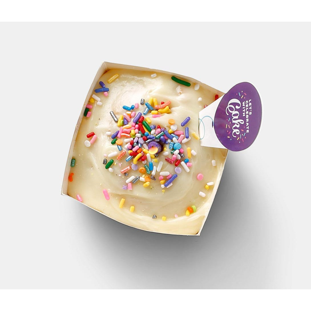 Hot Sale! Gold Confetti Vanilla InstaCake Let's Celebrate Cake Card