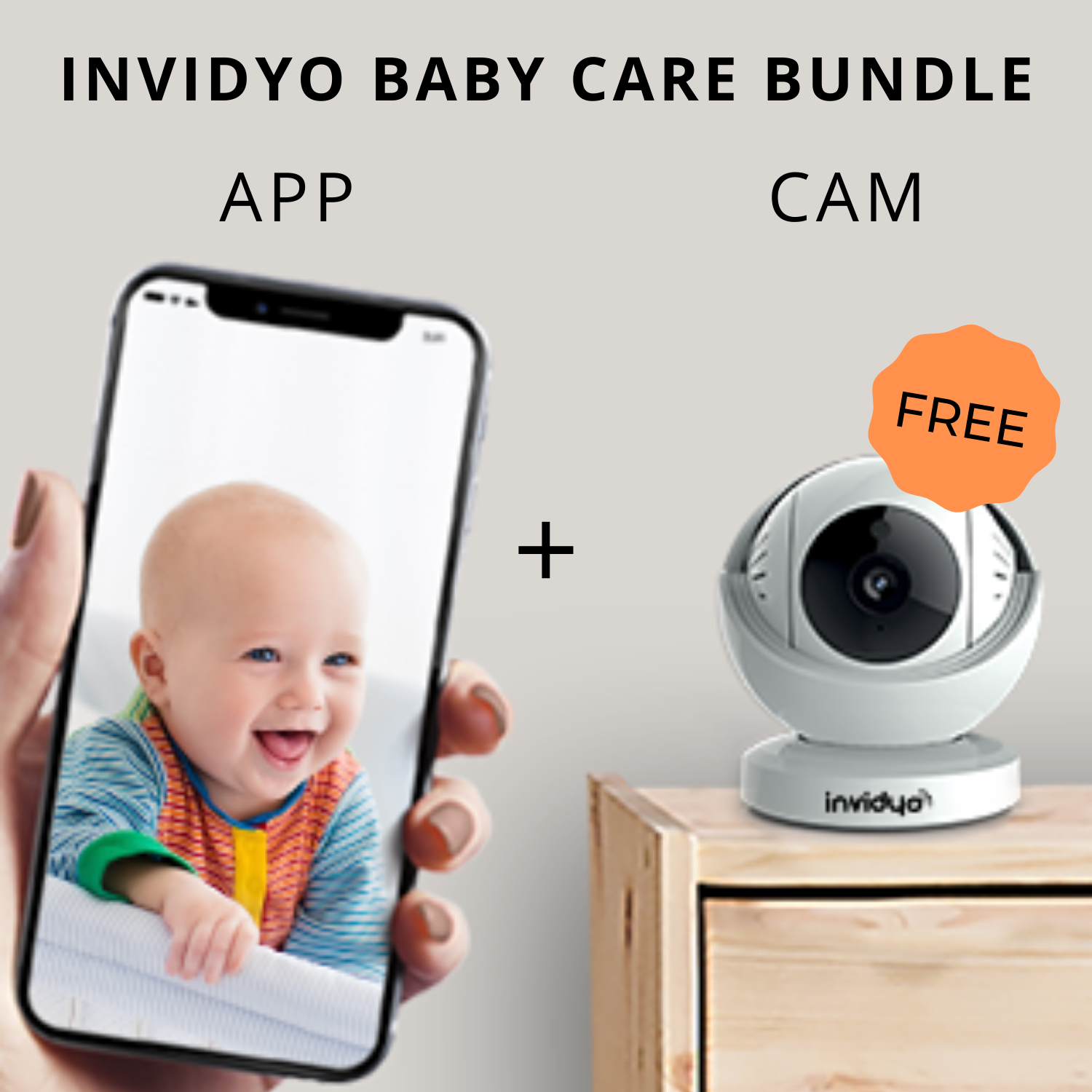 Invidyo Smart Bundle: Baby Camera with Free Monitor