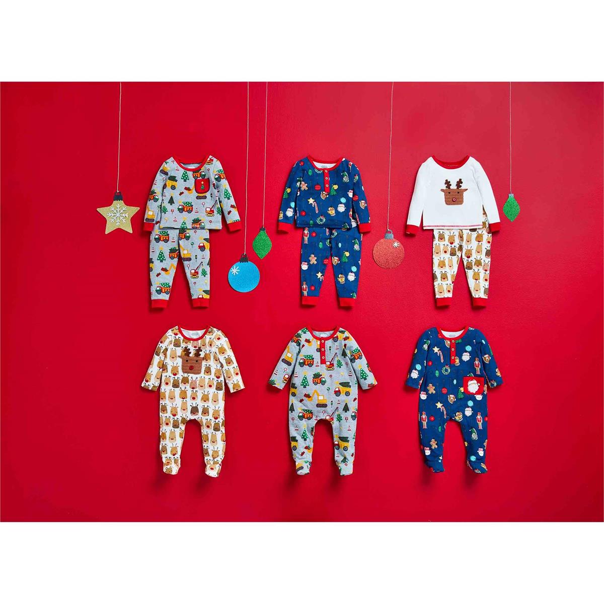 Navy Blue Mud Pie Ornamented Bamboo Knit Pajama Set