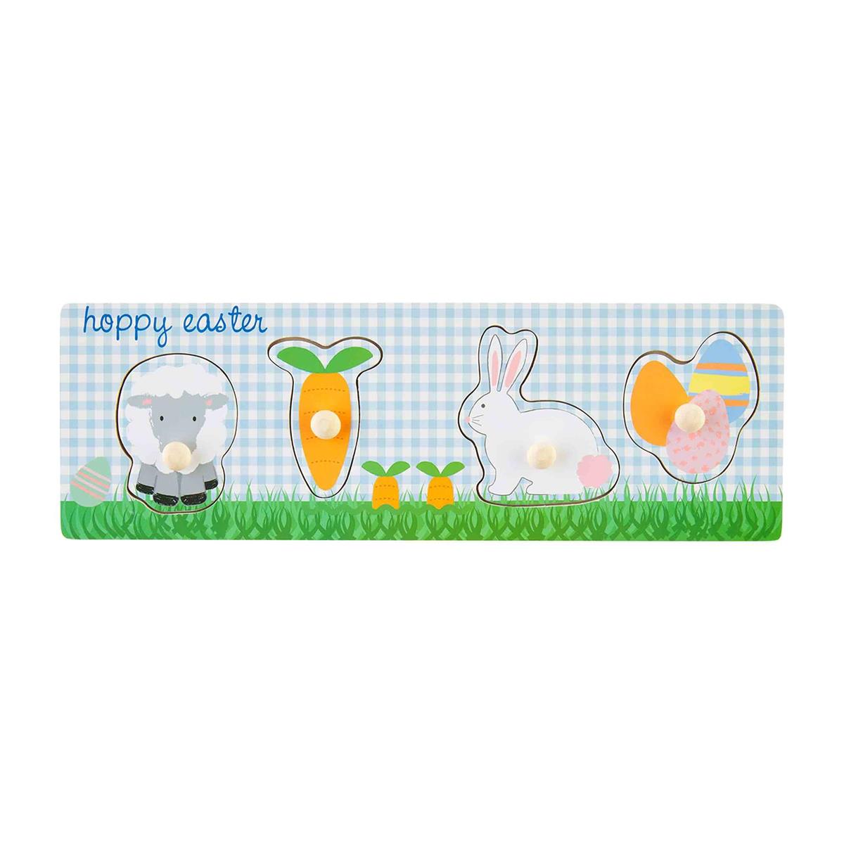 Hot Sale! Mud Pie Easter-themed Wooden Rectangle Puzzle for Kids Aged 18 Months and Up