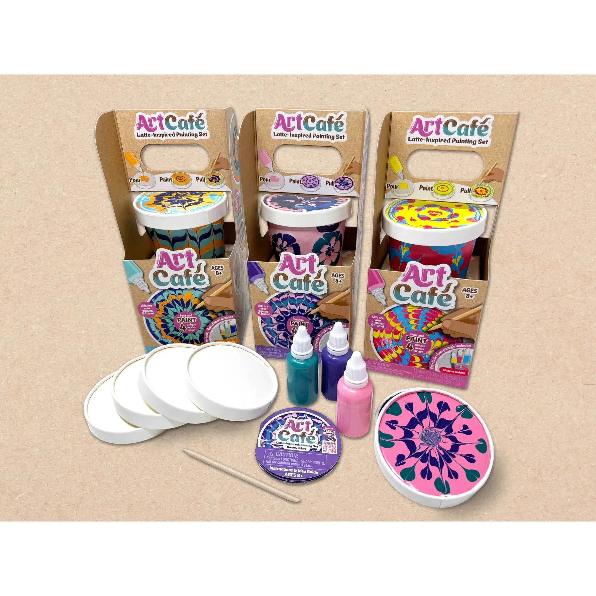 Tree Town Toys Artistic Cafe Painting Set with 3 Color Combos