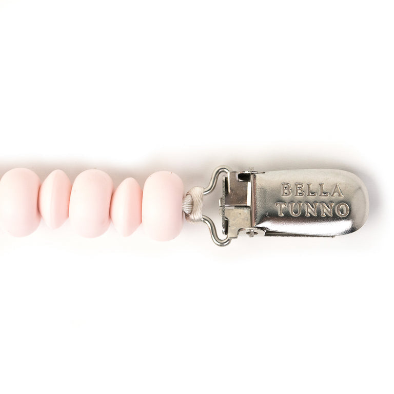 Hot Sale! Bella Tunno Light Pink Silicone Pacifier Clip for Babies