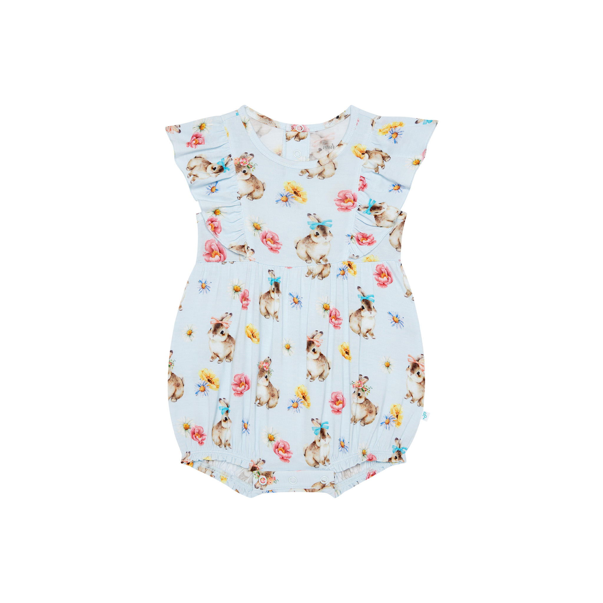 Hot Sale! Posh Peanut Tinsley Jane Flutter Sleeve Romper for Baby Bubble Style