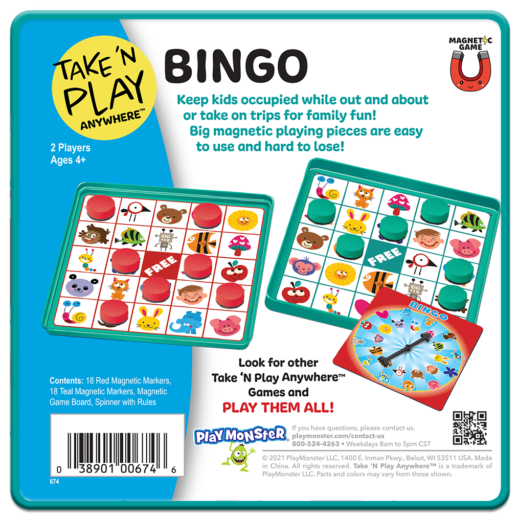 Play Monster's Portable Take ‘N’ Play Bingo - Fun for All!