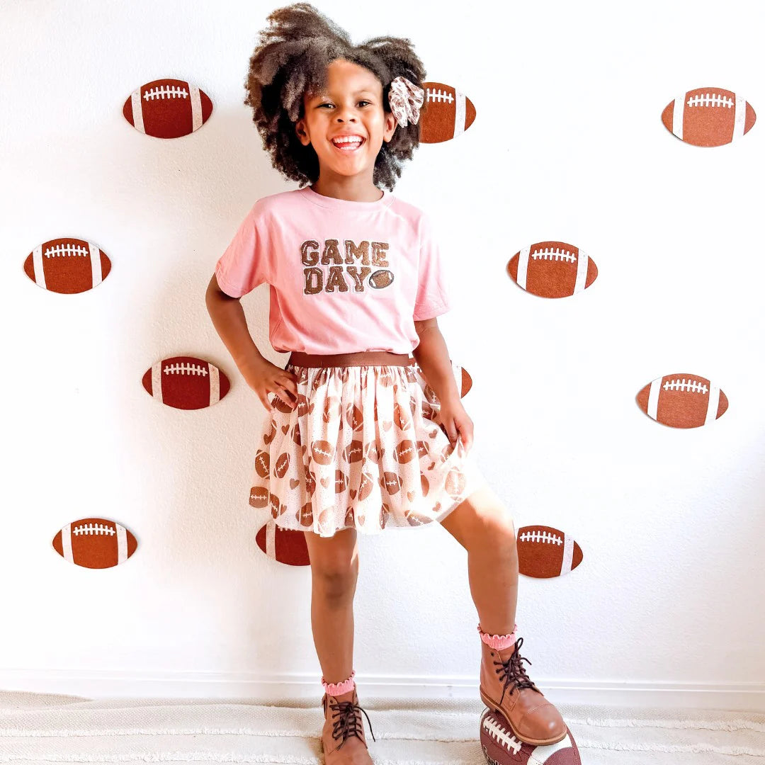 Hot Sale! Dusty Rose Game Day Short Sleeve T - Shirt for Kids