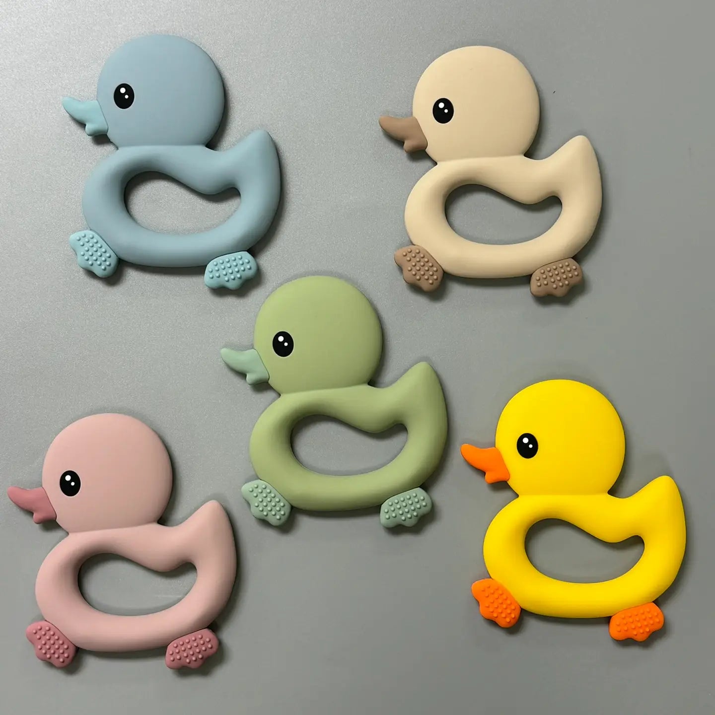 Hot! Three - Hearted Silicone Duck Teether