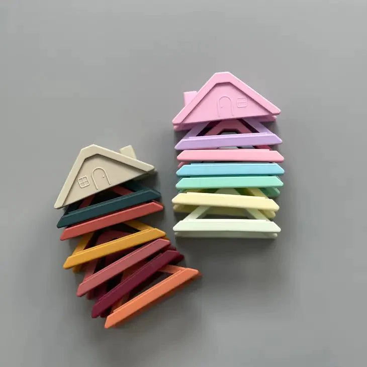 Three Hearts Silicone House Building Stackers - Great Deal!