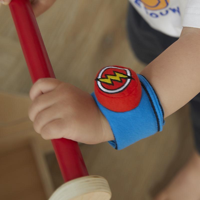 Asweets Lightning Superhero-themed Baby Wrist Rattles - Set of 2, Ideal for Newborns