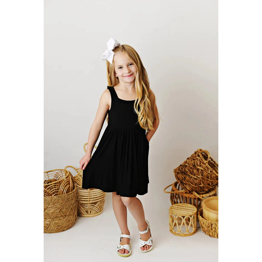Hot! Swoon Baby's Black Bamboo Pocket Dress