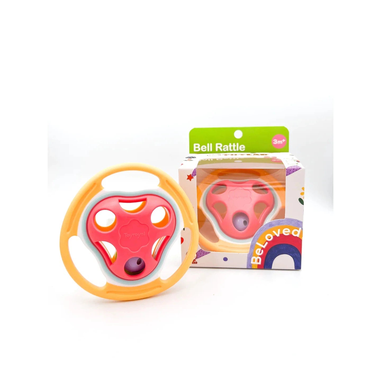 ToyLab Adorable Bell Rattle with Easy - Grip Design for Babies