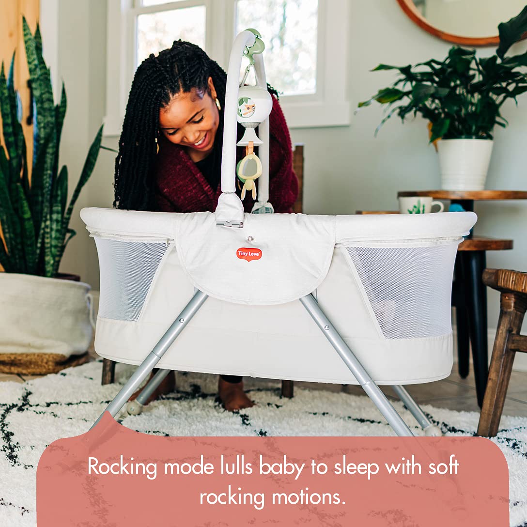 Tiny Love Boho Chic Deluxe 2-in-1 Portable Bassinet for Baby's Play and Sleep
