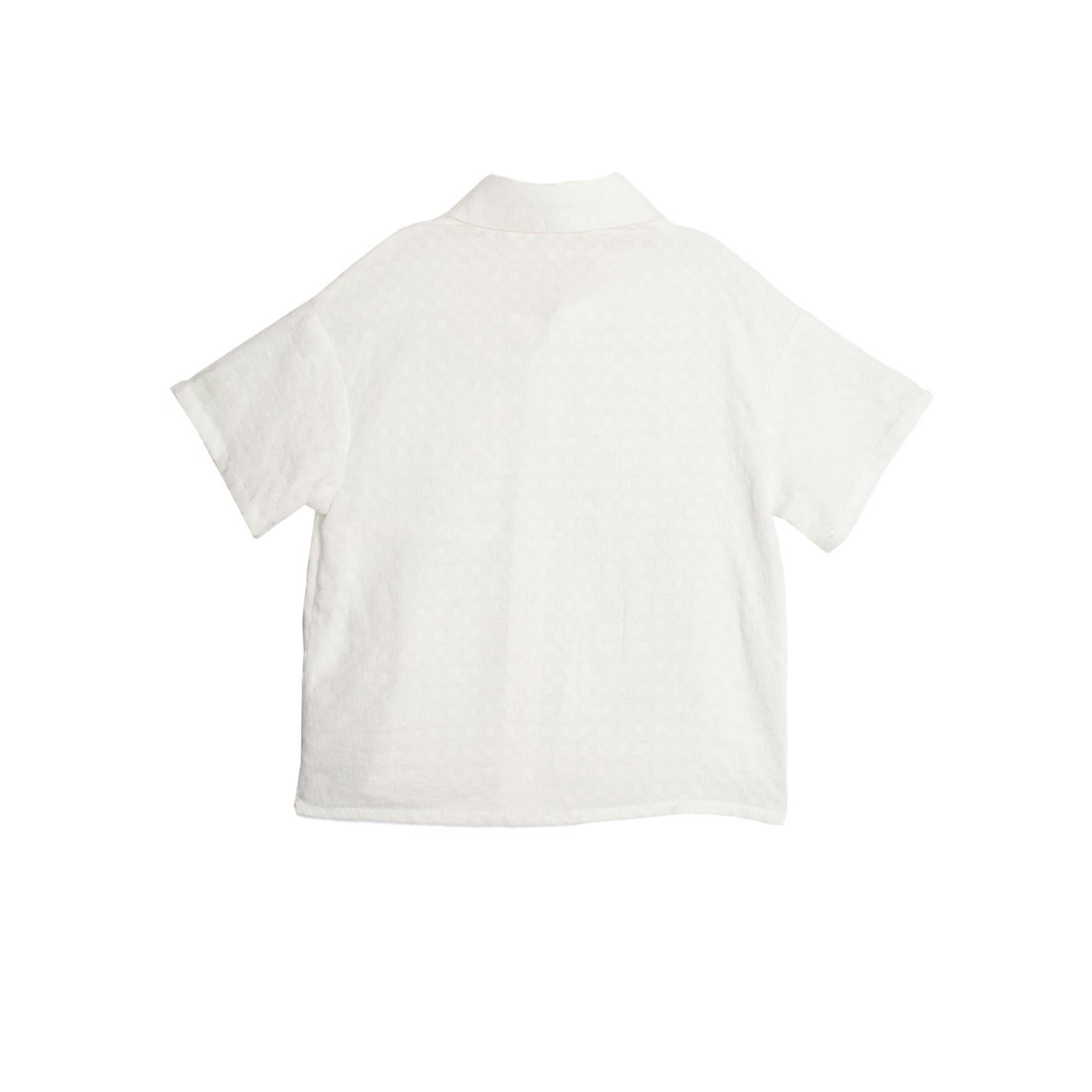 Hot Sale! Beckett Bear Button Top in White Gingham Dreams Style