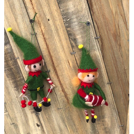 Hot Sale! Assorted Trade Cie Elf Ornaments for Festive Decorations