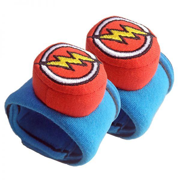 Asweets Lightning Superhero-themed Baby Wrist Rattles - Set of 2, Ideal for Newborns